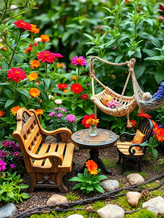 miniature outdoor seating set