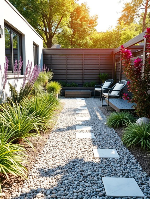 modern look with gravel