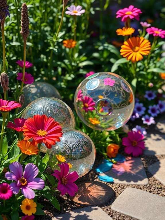 mystical orbs with elements
