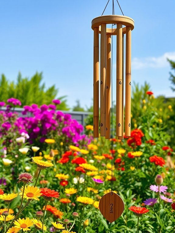 natural bamboo melodic chimes
