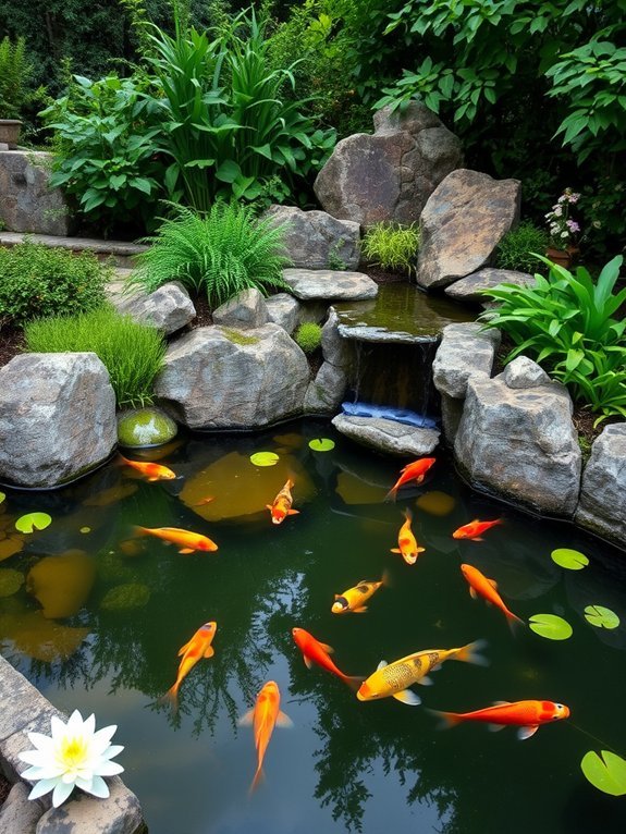 natural rock koi habitat