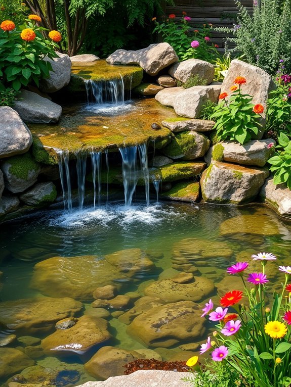 natural stone water feature