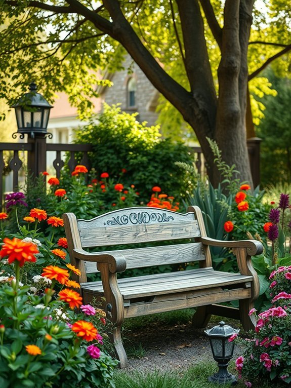natural timber outdoor seating