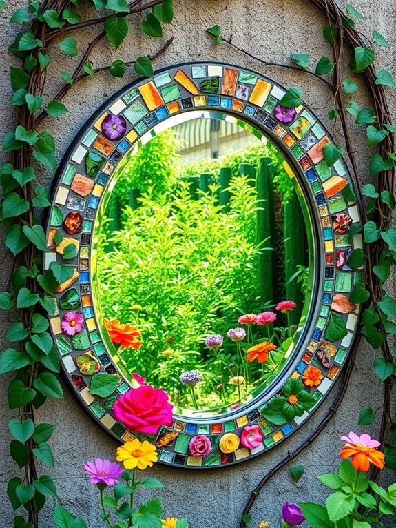 nature inspired decorative mirror