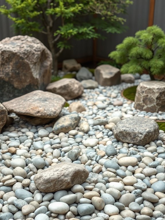 nature represented by rocks
