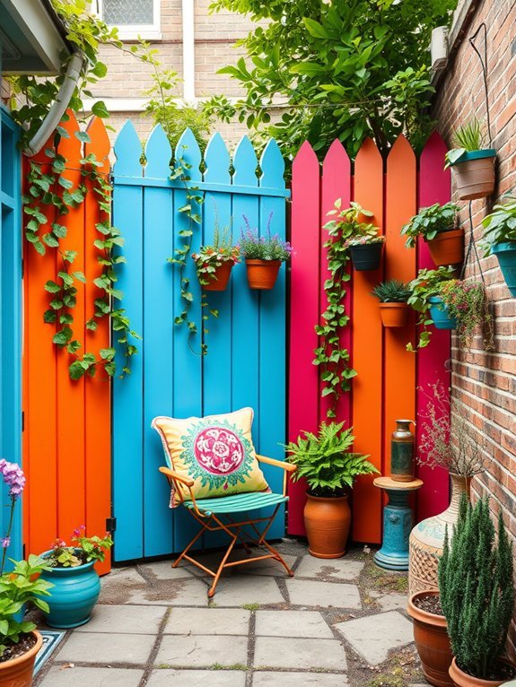 paint the fences carefully