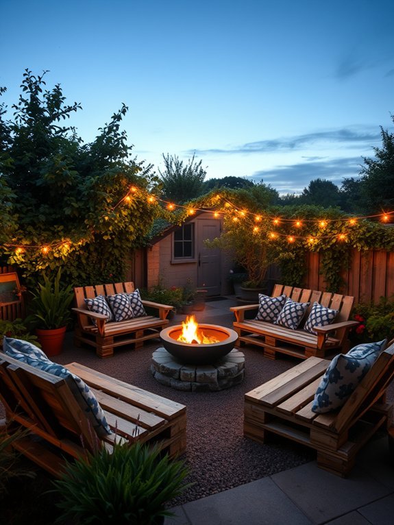 pallet based outdoor seating solution