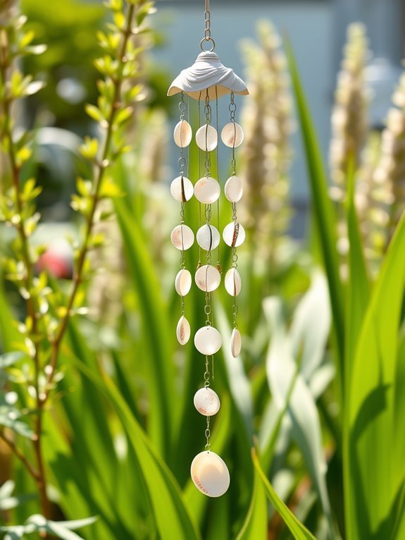 peaceful seashell wind chime