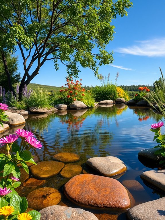 peaceful water mirror