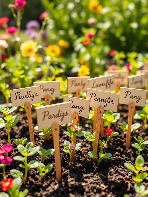 personalized miniature wood markers