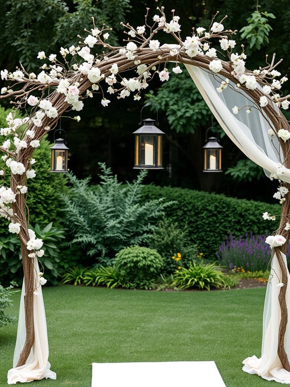 playful curved wooden arch