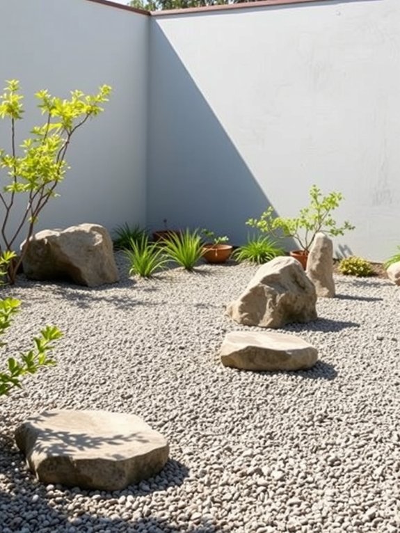 raked gravel minimalist design