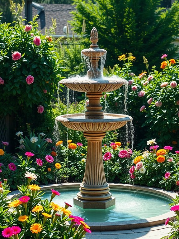 refined timeless water feature