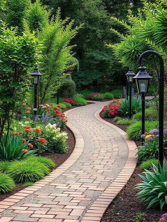 rustic brick and gravel