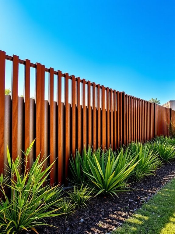 rustic durable metal barrier