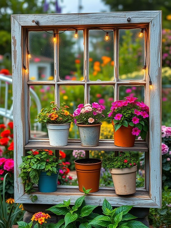 rustic garden window decor