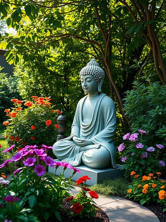 serene buddhist sculpture art