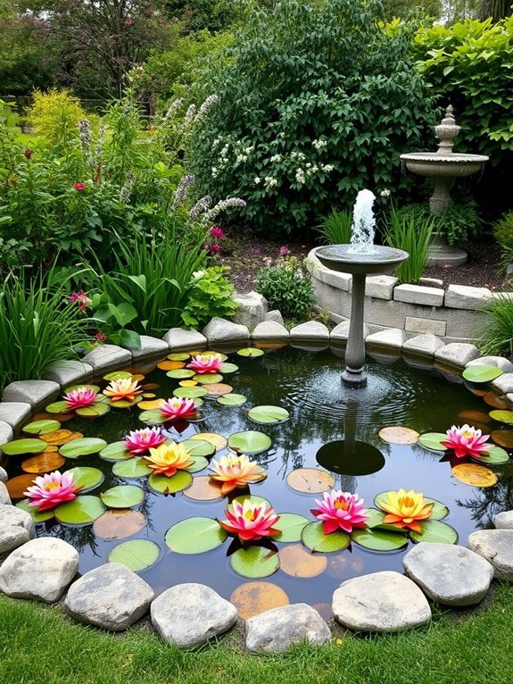 serene circular water feature