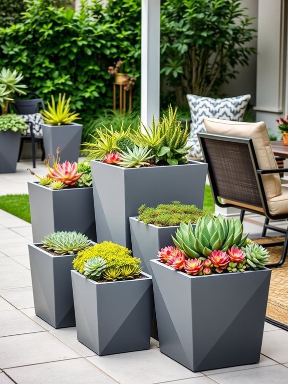 stylish contemporary plant holders