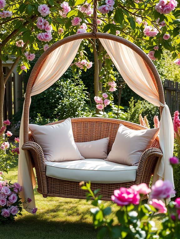 stylish woven swing basket