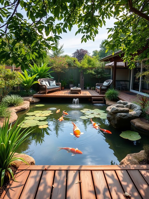 tranquil koi pond escape