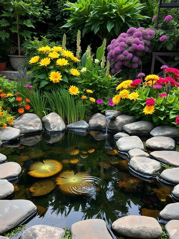 tranquil water surface reflection