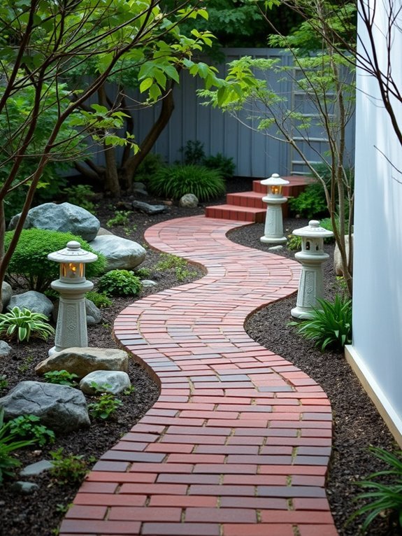 tranquil winding garden walk