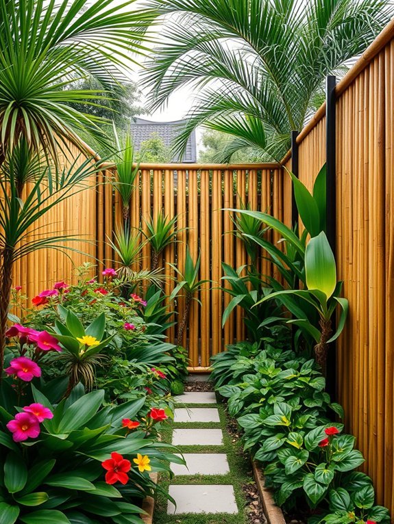 tropical bamboo fencing style