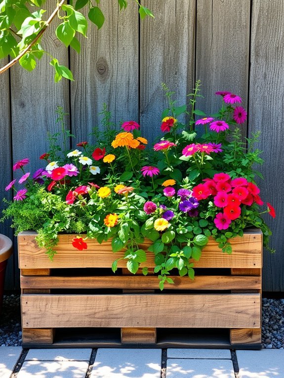 upcycled pallet garden planters