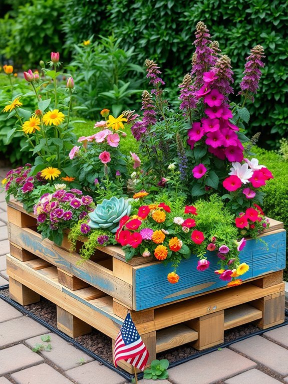 upcycled wooden garden containers