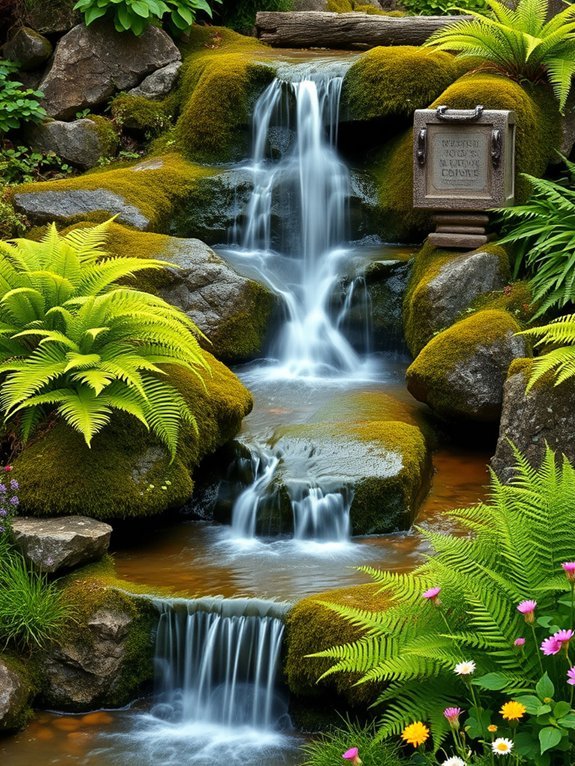 verdant landscape with moss