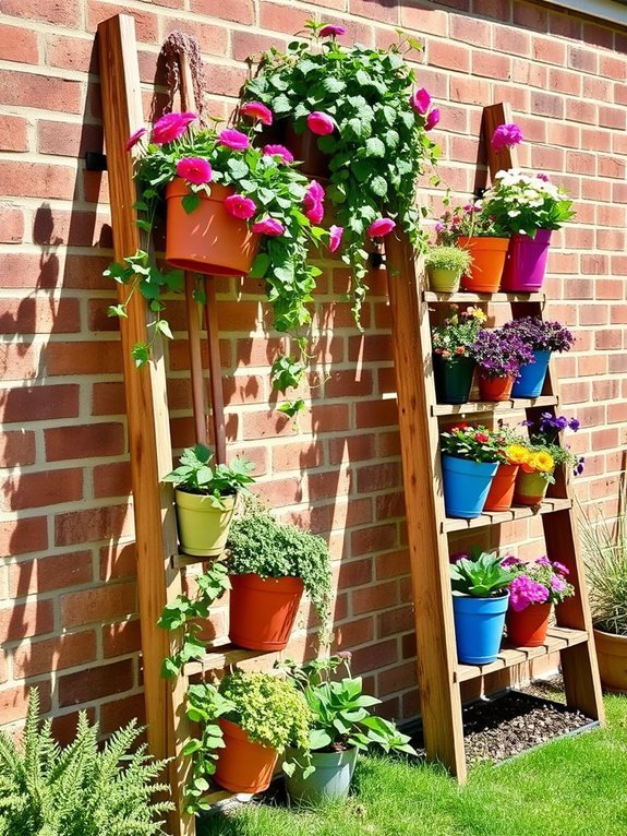 vertical gardening wooden solution