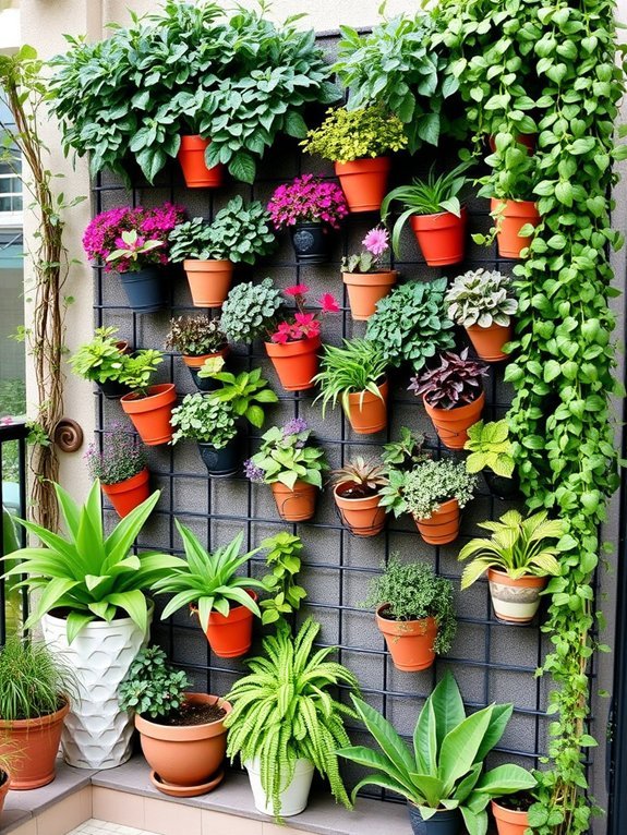 vertical plant wall installation