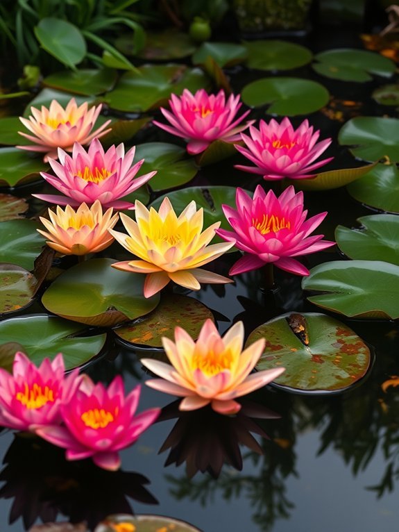 vibrant aquatic flower landscape