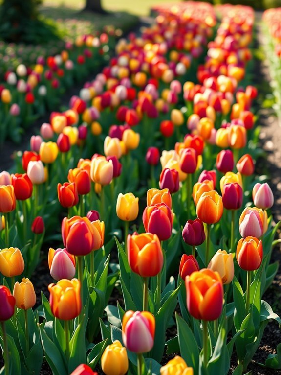vibrant blooms in garden