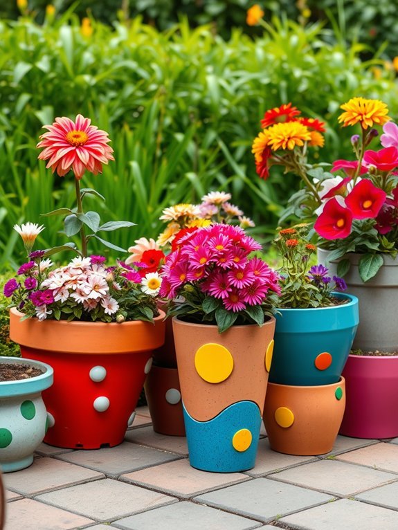 vibrant decorative plant containers