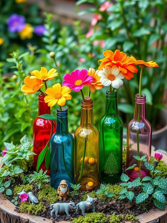 vibrant fairy garden decor