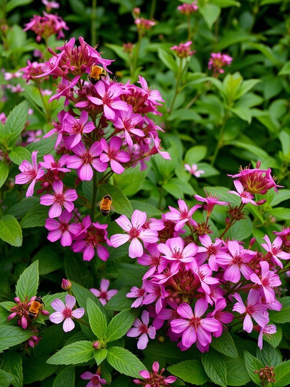 vibrant flowering bee balm