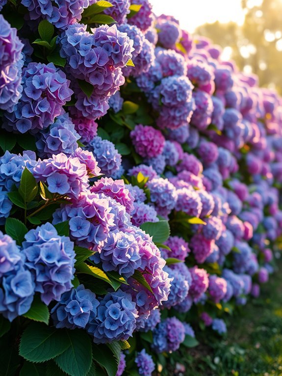 vibrant flowering garden border