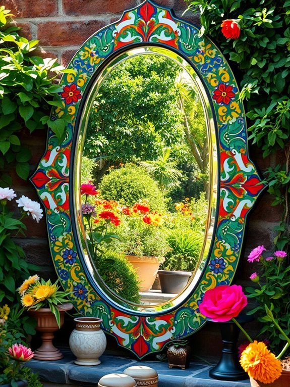 vibrant mosaic reflection glass