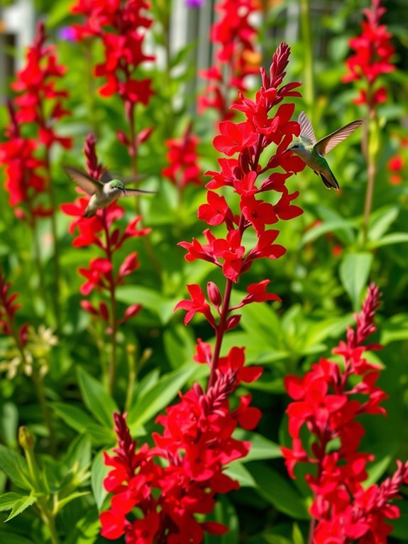vibrant red flowering plant
