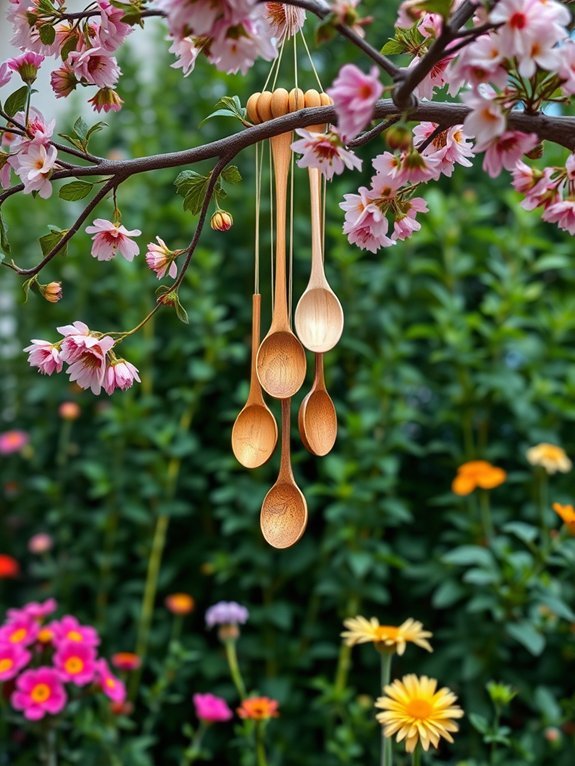 whimsical wooden chime creation